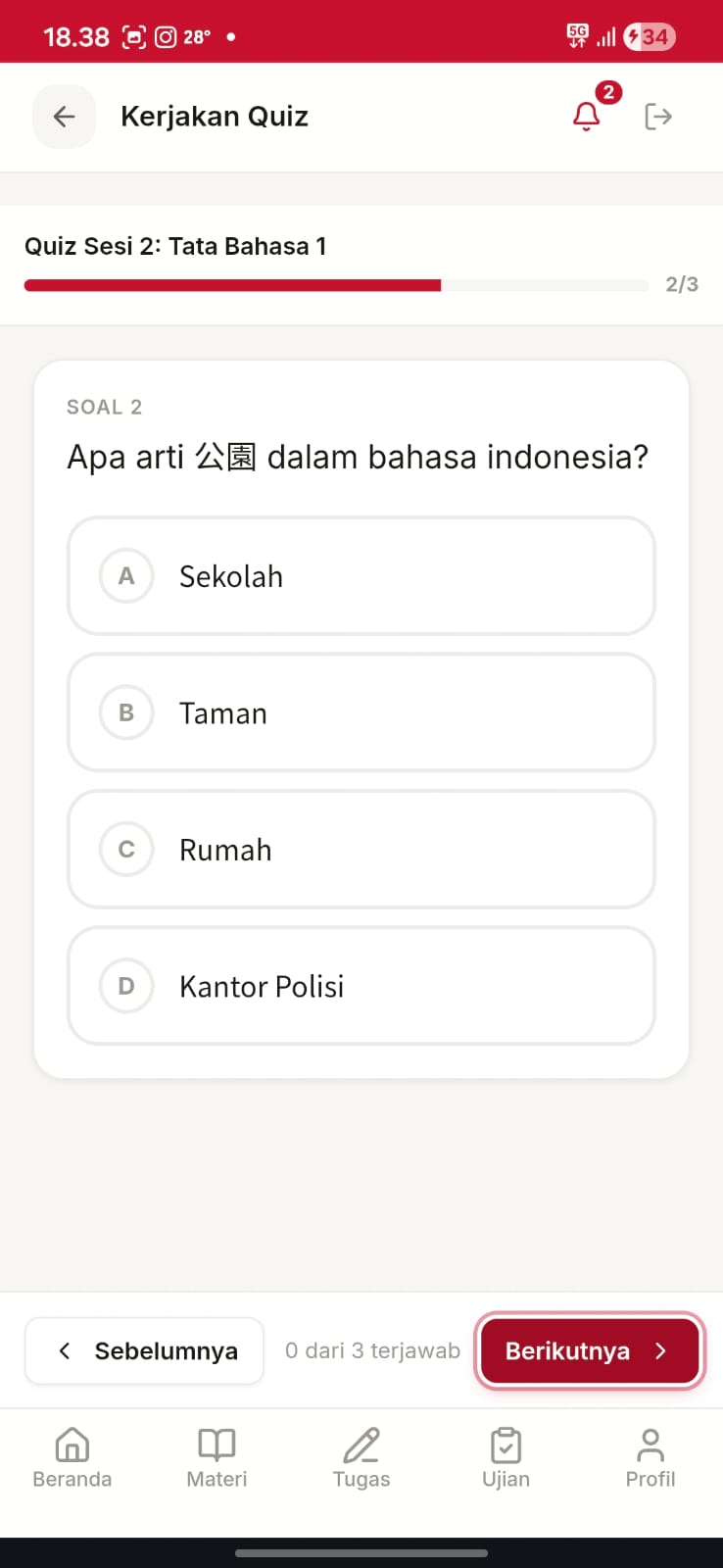 Kerjakan Quiz di Aplikasi WKWK JAPANESE